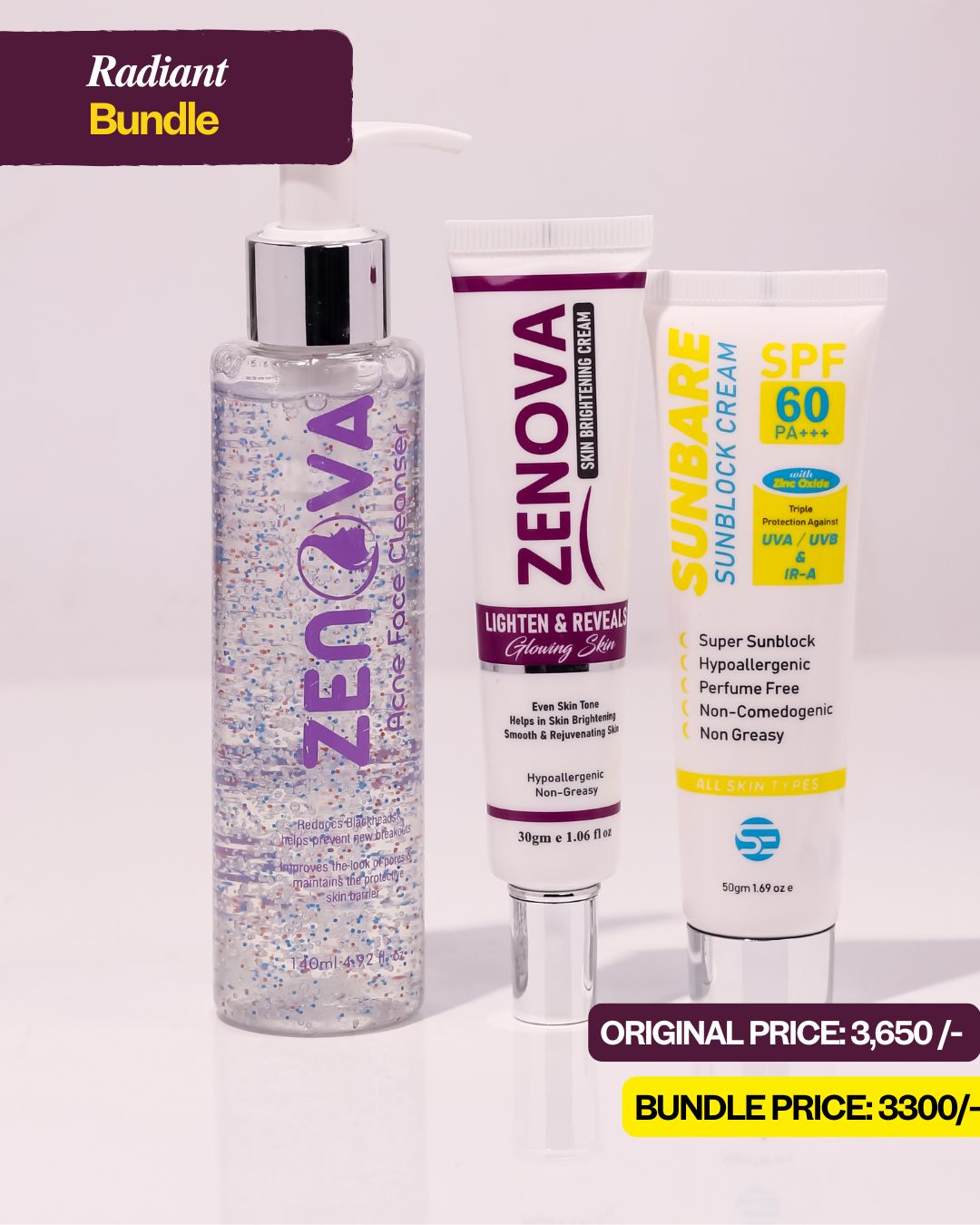 Zenova Acne Control & Glow Kit